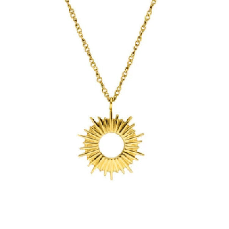 Wind Solar Energy Clavicle Chain Sweater Chain Gold.