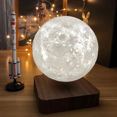 3D Magnetic Levitation Moon Lamp Night Light Rotating Led Moon Floating Lamp.