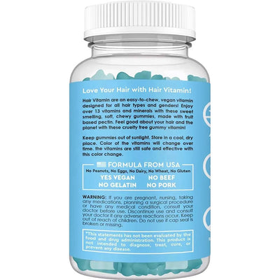 Hair Growth Vitamin Gummies - Biotin & Nutrients for Stronger, Fuller Hair, Scalp Health, and Faster Growth