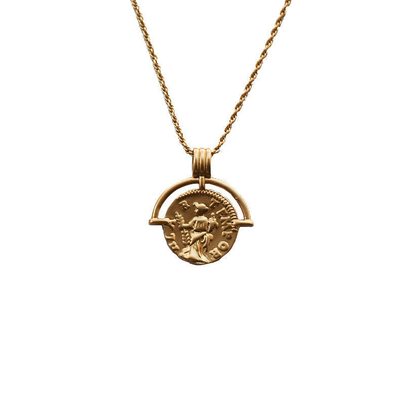 Clavicle Chain Gold Coin Necklace – Elevate Your Style with Timeless Elegance.