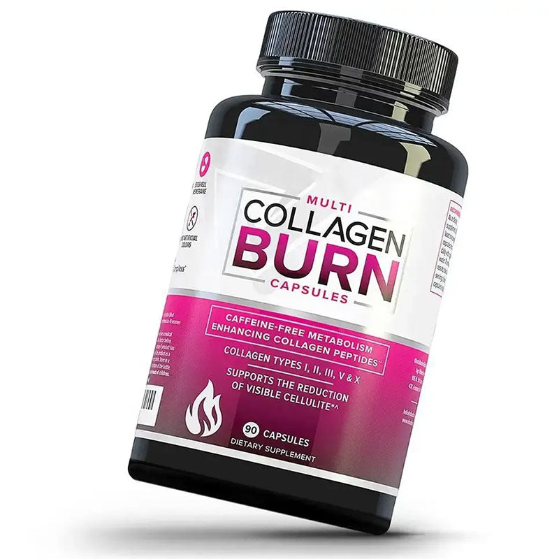 Multi Collagen Burn - Supports Weight Loss, Skin Firmness, Joint Health, and Muscle Recovery - 5 Types of Collagen