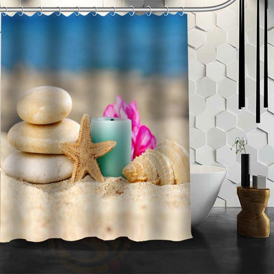 Waterproof Beach Spa Shower Curtain