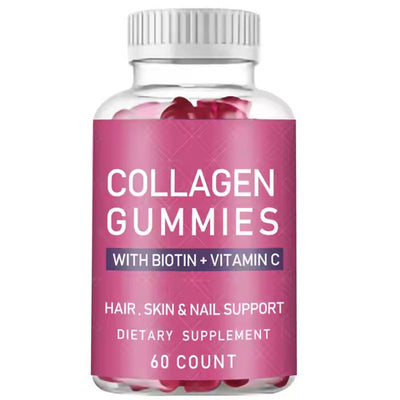 Collagen Hair, Skin & Nails Gummies - Supports Healthy Hair, Glowing Skin, and Strong Nails - Biotin & Vitamin C