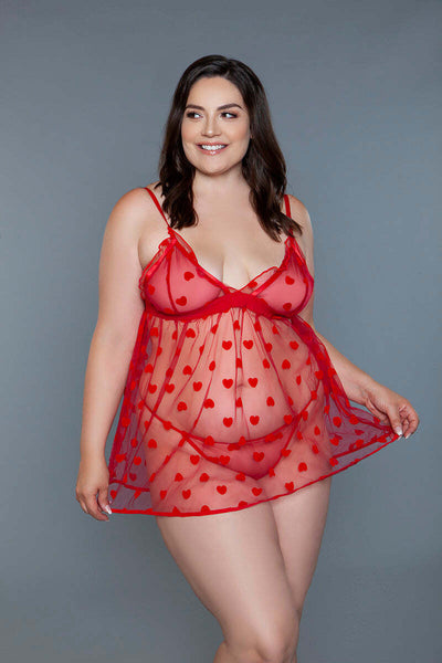 ROSÈ Red Mesh Lingerie.