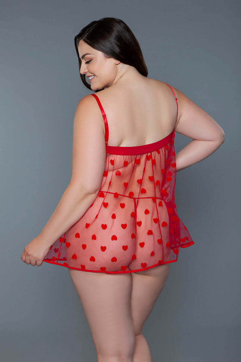 ROSÈ Red Mesh Lingerie.