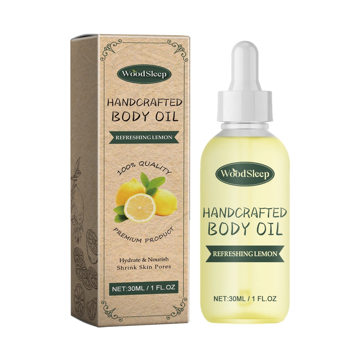 Refreshing Lemon Handcrafted Body Oil | Nourishing & Uplifting Skin Care Oil