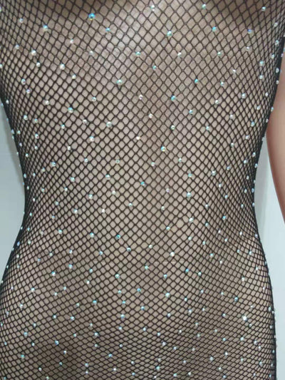 Hot Drilling Bodysuit | Sexy Sparkling Mesh Bodycon for Women