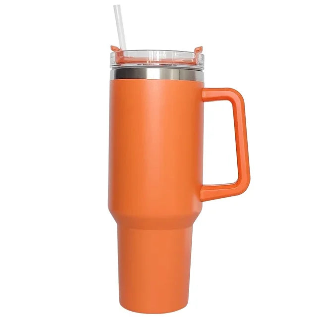 Insulated Stainless Steel Tumbler with Handle