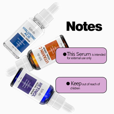 Facial Serum Set – Hyaluronic Acid, Retinol, Vitamin C for Dark Spots, Wrinkles & Radiant Skin