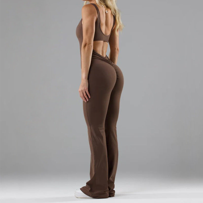 Tight Yoga Bodysuit | Casual Hollow Seamless Women's Activewear.