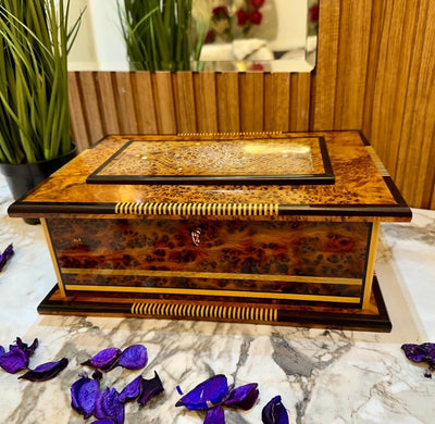 Luxury Jewelry Box Inlaid with Mother of Pearl | Lockable.