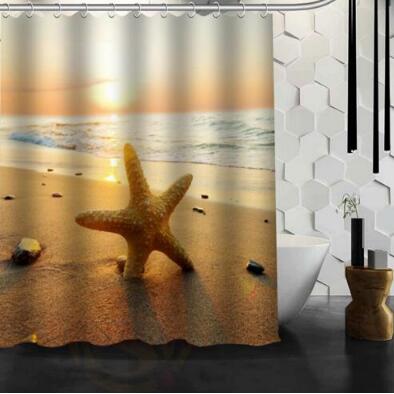 Waterproof Beach Spa Shower Curtain