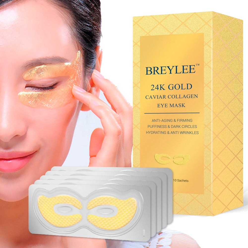 Gold Eye Masks - Hydrating & Anti-Aging Treatment for Dark Circles, Puffiness, and Fine Lines