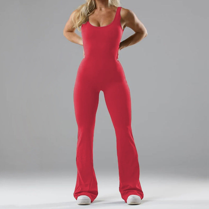 Tight Yoga Bodysuit | Casual Hollow Seamless Women's Activewear.