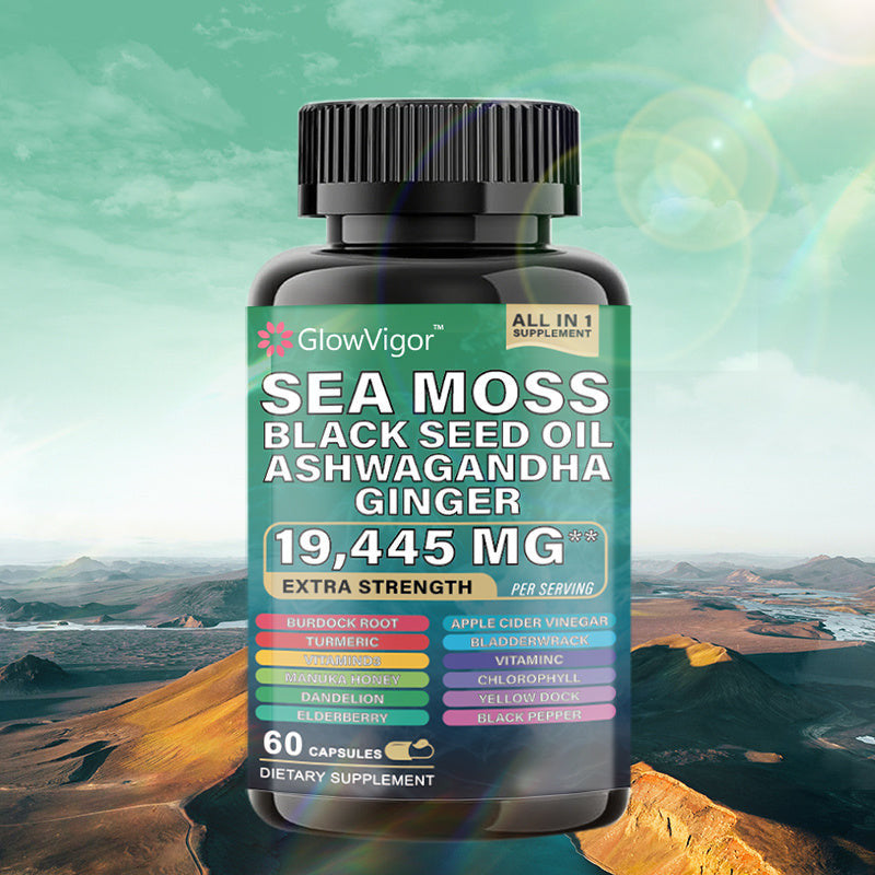 Sea Moss Black Seed Oil with Ashwagandha.