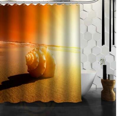 Waterproof Beach Spa Shower Curtain