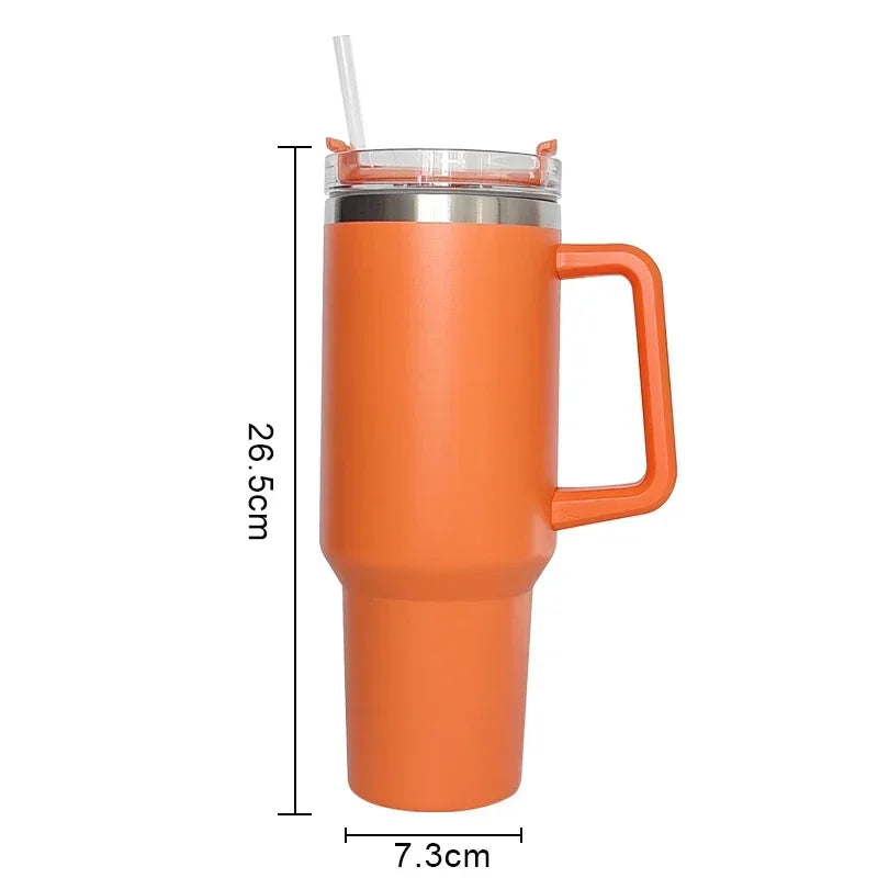 Insulated Stainless Steel Tumbler with Handle