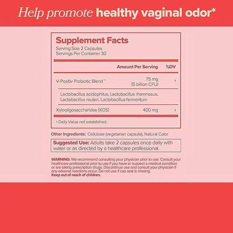 Women’s Vaginal Probiotic - Supports Vaginal Health, Balance, and Immune Function - 30 Capsules with Lactobacillus & Prebiotics