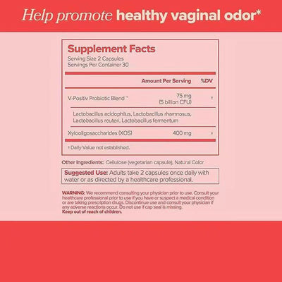 Women’s Vaginal Probiotic - Supports Vaginal Health, Balance, and Immune Function - 30 Capsules with Lactobacillus & Prebiotics