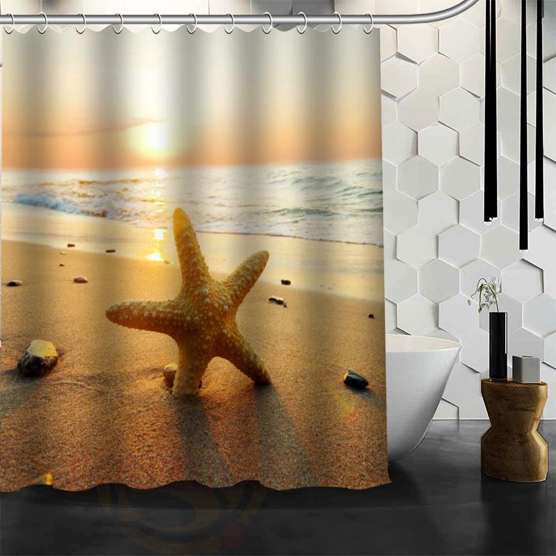 Waterproof Beach Spa Shower Curtain