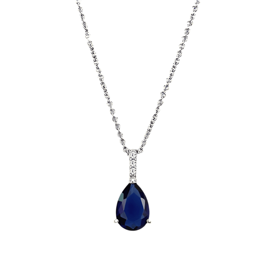 Collier avec pendentif en quartz bleu – Bijoux élégants en pierres précieuses