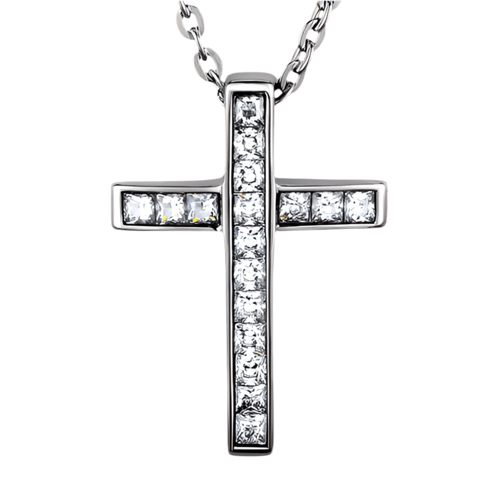 Cross Pendant Stainless Steel Chain – Durable & Stylish  Necklace