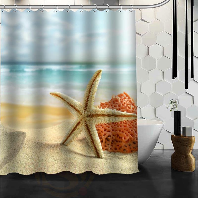 Waterproof Beach Spa Shower Curtain