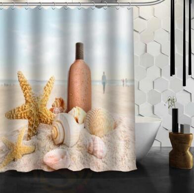 Waterproof Beach Spa Shower Curtain