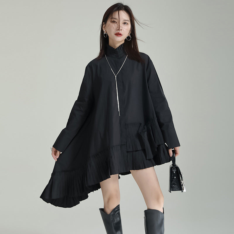 SYLVIA Pleated Shirt Dress.