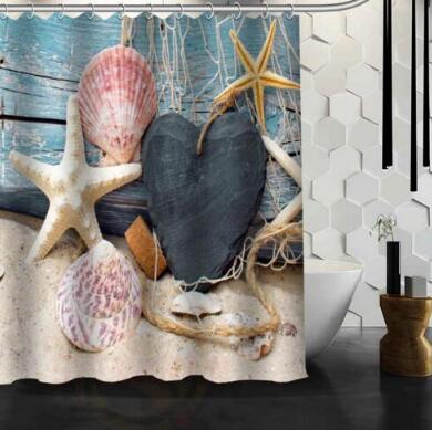 Waterproof Beach Spa Shower Curtain