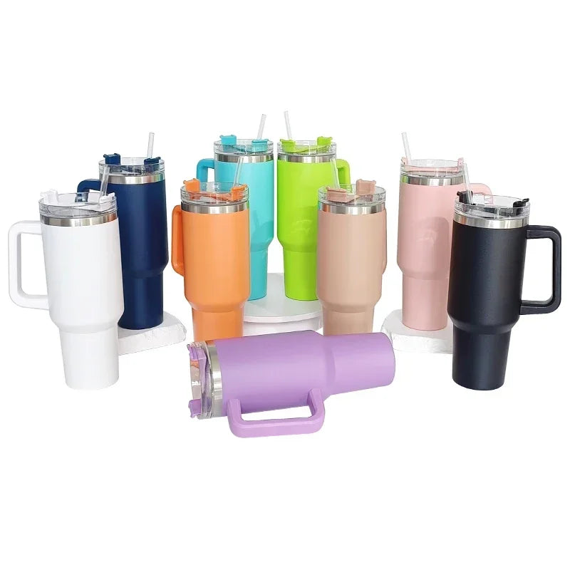 Insulated Stainless Steel Tumbler with Handle