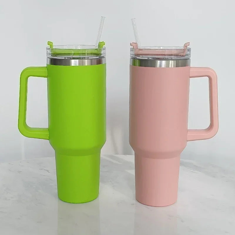 Insulated Stainless Steel Tumbler with Handle