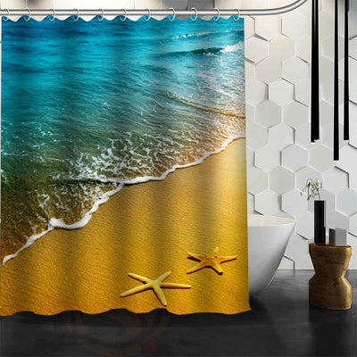 Waterproof Beach Spa Shower Curtain