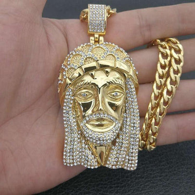 Hip Hop Jesus Piece Pendant Chain.