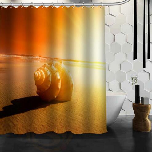 Waterproof Beach Spa Shower Curtain