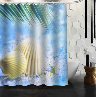 Waterproof Beach Spa Shower Curtain