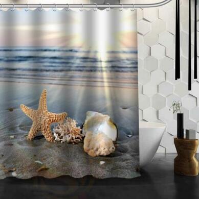 Waterproof Beach Spa Shower Curtain