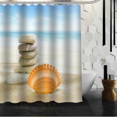 Waterproof Beach Spa Shower Curtain