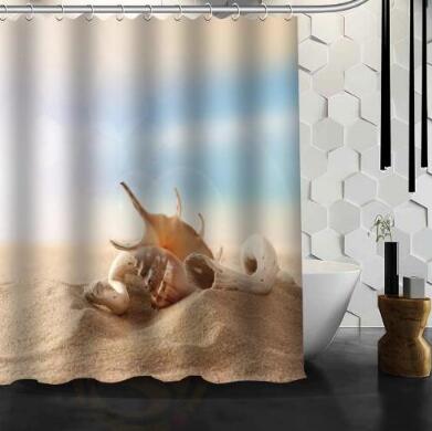 Waterproof Beach Spa Shower Curtain