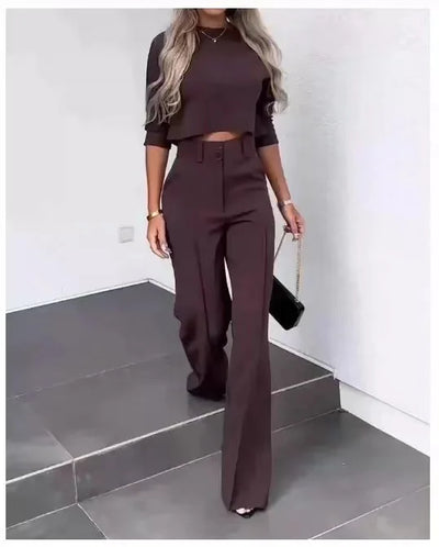 Casual Long Sleeve Two Piece Set.