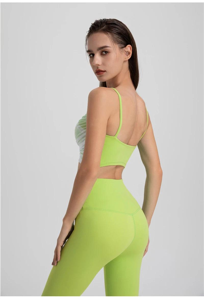 Mesh Yoga Sports Bra – Running Wear.