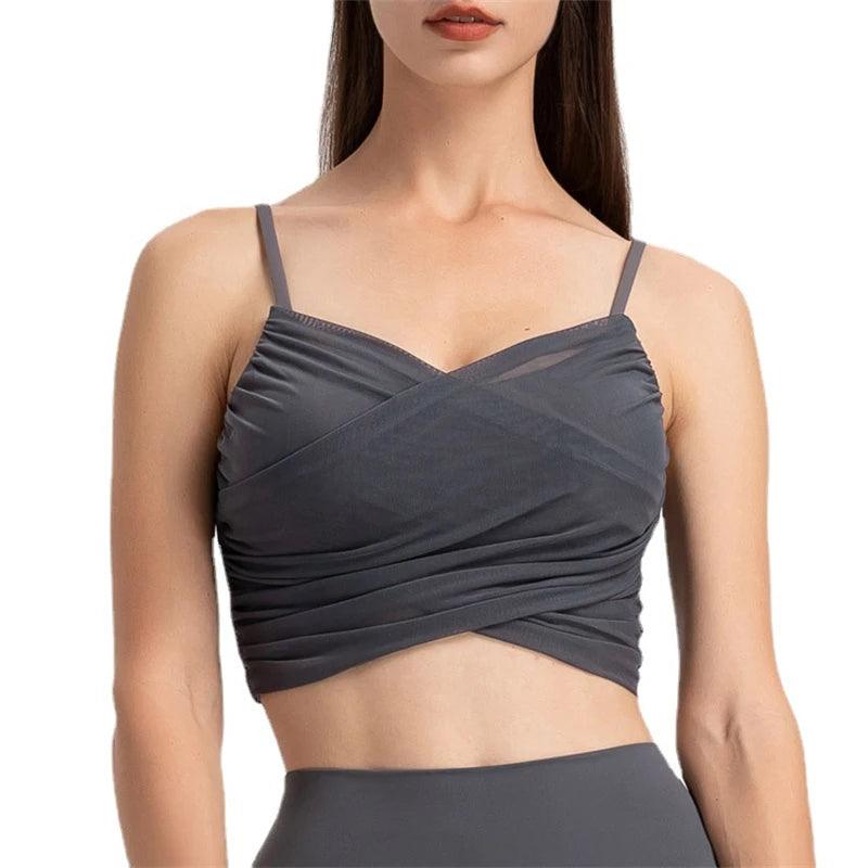 Mesh Yoga Sports Bra – Running Wear.