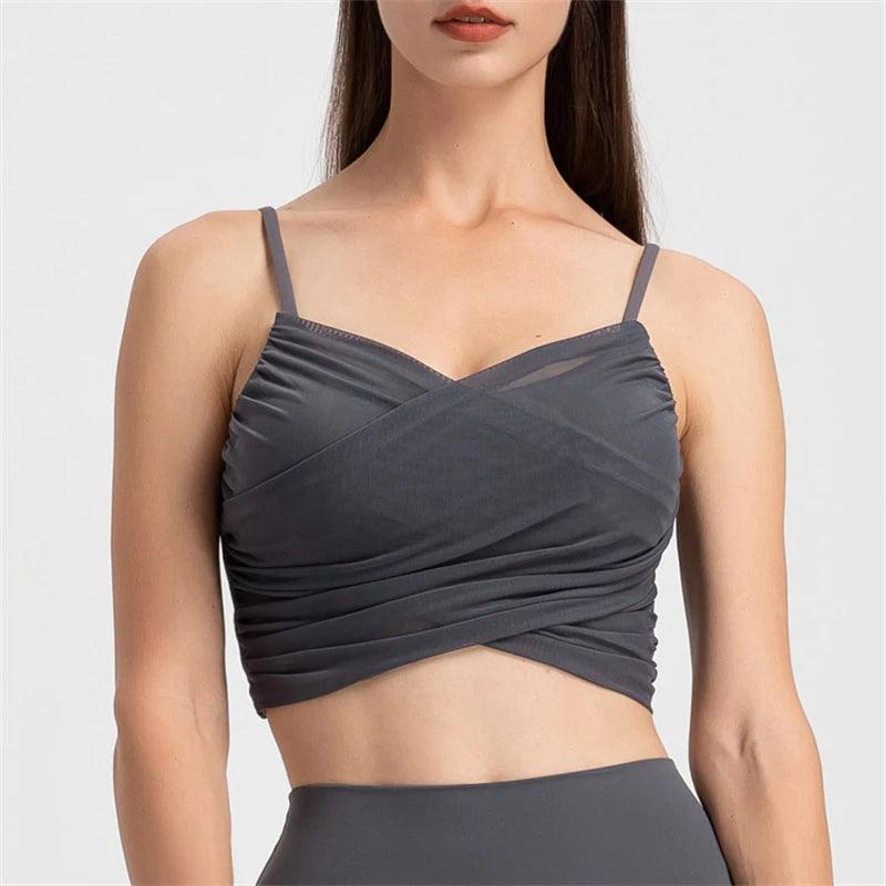 Mesh Yoga Sports Bra – Running Wear.