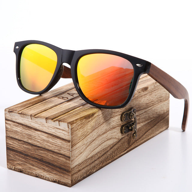 Wooden Box Polarized Sunglasses For Men.