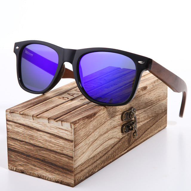 Wooden Box Polarized Sunglasses For Men.