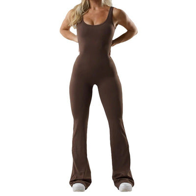 Tight Yoga Bodysuit | Casual Hollow Seamless Women's Activewear.