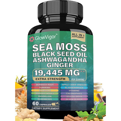 Sea Moss Black Seed Oil with Ashwagandha.