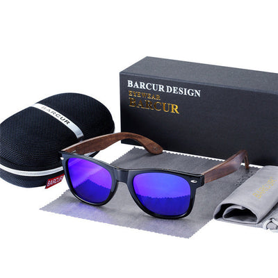 Wooden Box Polarized Sunglasses For Men.